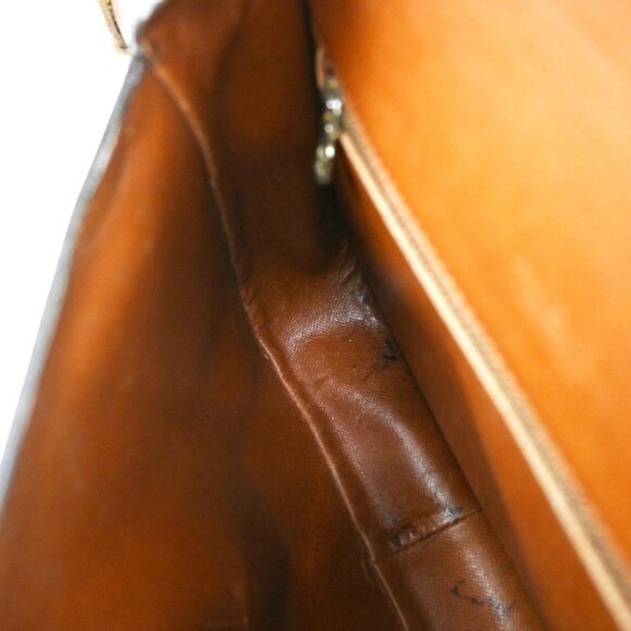 LOUIS VUITTON Saint Cloud GM Shoulder Bag Monogram Leather Brown - Picture 12 of 14